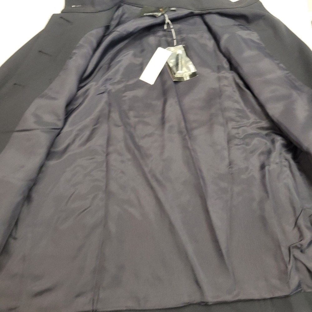 NEW Carlisle Black Stretch Wool Stand Collar Military Jacket Blazer Size 10 - Picture 7 of 12